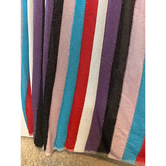 Rebecca Vallance NWT Metallic Stripe Knit Maxi Dress Size Medium - Picture 9 of 12